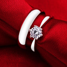 Load image into Gallery viewer, Fashion Couple Rings Silver Ring for couples on Anniversary