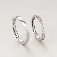 Load image into Gallery viewer, Silver Couple Rings Silver Ring for couples on Anniversary
